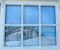 Beach Cottage View - Acrylic On Board Paintings - By Deborah Boak, Realism Painting Artist