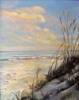 Sea Oats At Dawn - Add New Artwork Medium Paintings - By Deborah Boak, Realism Painting Artist