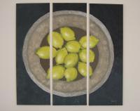 Lemons - Acrylic On Canvas Paintings - By Silviana Zub, Contemporary Painting Artist