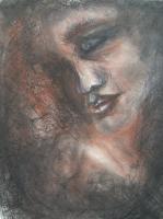 Dreaming Of Fire - Crayon Charcoal On Paper Paintings - By Silviana Zub, Contemporary Painting Artist