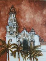 Spanish Cathedral - Acrylic On Canvas Paintings - By Silviana Zub, Contemporary Painting Artist