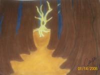 Life In All The Darkness - Oil Pastel Drawings - By Cameron Allender, Beauty In Nature We Forgot Drawing Artist