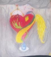 When I Miss You - Oil Pastel Drawings - By Cameron Allender, Young Dali Drawing Artist