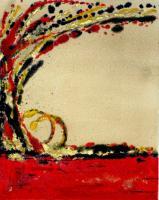 Against The Wind - Monotype Print Printmaking - By Nola Tresslar, Abstract Printmaking Artist