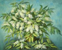 Slill Life - Bird Cherry - Oil On Canvas