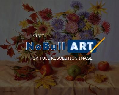 Slill Life - The Autumn Pot-Pourri - Oil On Canvas
