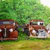 Medina Truck Stop - Oil On Canvas Paintings - By Karin Sutherland, Realism In Oil Paintings Painting Artist