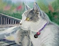 Cat - Watercolor Paintings - By Artist Irina Sztukowski, Realism Painting Artist