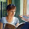 In The Book Store - Watercolor Paintings - By Artist Irina Sztukowski, Realism Painting Artist