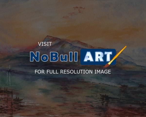 Landscapes - Mount Rigi Switzerland Lake - Watercolor