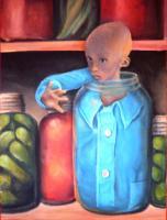 Canned Goods - Acrylic On Canvas Paintings - By Amanda Van Buren, Illustration Painting Artist