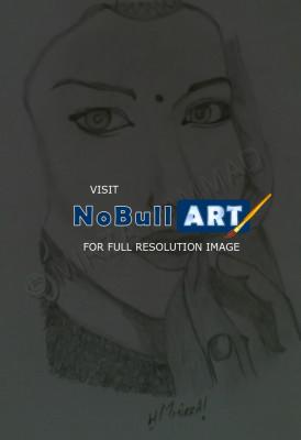 My Creations - Indian Culture - 2B 3B Pencils And Eraser