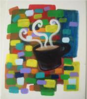 Colorful Coffee - Acrylics Paintings - By George Stanley Jr, Abstract Painting Artist
