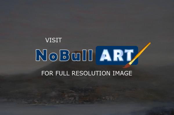 Landscape - Low Cloud Over Mt Wellington - Oil On Canvas