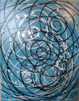Spiraling Thoughts - Acrylic On Gallery Wrapped Can Paintings - By Grace Simkins, Abstract Painting Artist