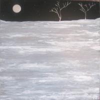 Winter Solstice - Acrylic On Gallery Wrapped Can Paintings - By Grace Simkins, Abstract Landscape Painting Artist