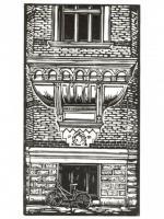 Building And Bicycle Goteborg - Linocut Printmaking - By Alan Grobler, Graphic Printmaking Artist
