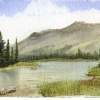 Glacier Park - Watercolor Paintings - By Madelaine Boothby, Realism Painting Artist