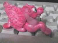 Whimsy - Boldy Pink Pegasus Mini - Polymer Clay Mostly