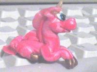 Whimsy - Boldy Pink Unicorn Mini - Polymer Clay Mostly