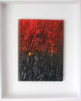 Forest Fire - Acrylics Mixed Media - By David Hover, Contemporary Mixed Media Artist