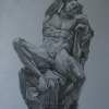The Drunken Satyr Or The Barberini Faun - Pencil Chalk Paper Drawings - By John Georgiadis, Realism Drawing Artist