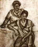Cultural Memory - Charcoal Drawings - By Kwaku Osei, Figurative Drawing Artist
