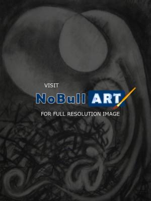 Charcoal Drawings - Never Alone - Charcoal
