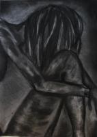 Charcoal Drawings - Depression - Charcoal