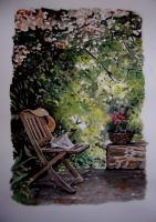 Mary Joys Garden - Watercolor Paintings - By Maria Pureza Escano, Realism Painting Artist