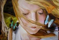 Winged Friends - Oil On Canvas Paintings - By Maria Pureza Escano, Realism Painting Artist