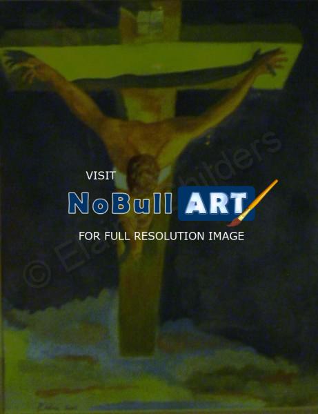 Dali Copies - My Christ Of St John Of The Cross - Watercolor