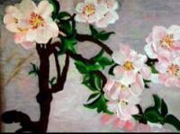 Almond Branch - Acrylic Paintings - By Elaine Childers, Still Life Painting Artist