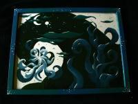Underwater Eclipse - Acrylic Paintings - By Molly Carruth, Abstract Painting Artist