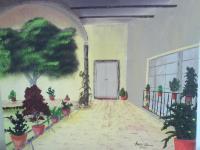 La Casona  The House - Oleo Sobre  Cartn Con Tela  Oi Paintings - By German Olivares, Realistic Painting Artist