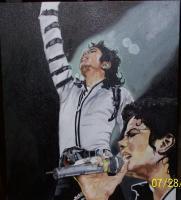 The King Of Pop - Oil Painting Paintings - By Janice Park, Portraits Painting Artist