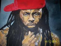 Lil Wayne - Oil Painting Paintings - By Janice Park, Portraits Painting Artist