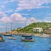 Harbor In Rockport - Oil On Canvas Paintings - By Claudia Bogdan-Bota, Representational Painting Artist