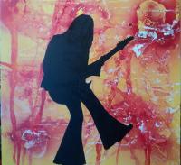 Rock Hard - Enamel And Acrylic On Stretche Paintings - By Karina De Graaff, Silhouette Painting Artist