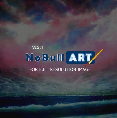 Recent Works - North Atlantic Ocean Skyscape - Acrylic On Gallery Canvas