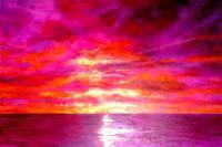 2011 Artworks - Fushia Sunset - Acrylic On Gallery Canvas