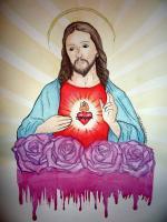 Holy Roses - Watercolor Paintings - By Chiang Pinkney, Religious Painting Artist