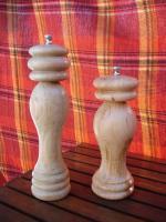 Bradford Pear Salt And Peppermill - Wood Woodwork - By Larry Kingsley, Lathe Turned Woodwork Artist