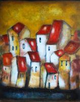 Houses - Distant Warmth - Acrylic
