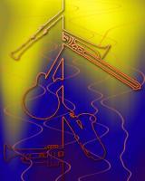 Music -- Jazz - Digital Illustration Digital - By Alexis Hejna, Abstract Design Digital Artist