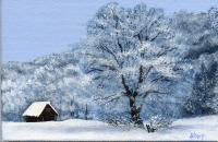 A White Winter Wonderland - Acrylic Paintings - By Diane Deason, Realistic Painting Artist