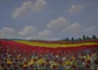 Poppy Field - Oil On Canvas Paintings - By Maria Slynko, Impressionism Painting Artist