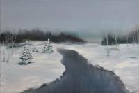 Winter Day - Oil On Canvas Paintings - By Maria Slynko, Impressionism Painting Artist