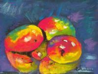 Mangoes - Pastels Paintings - By Elena Malec, Impressionism Painting Artist