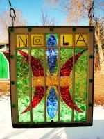 Nola - Glass Mosaics Glasswork - By Rocky Tornabene, 3-D Glasswork Artist